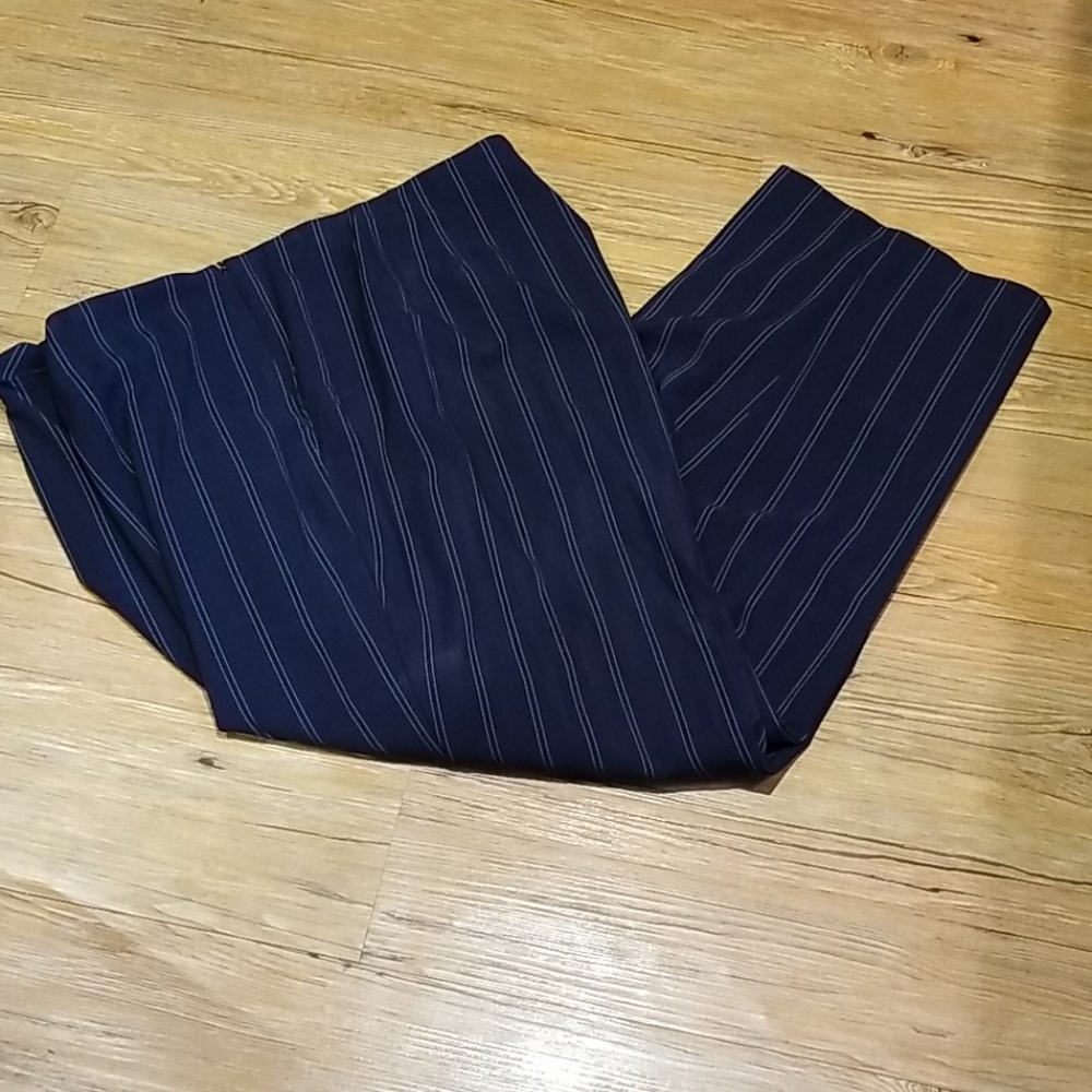 Avenue Navy and white pin stripe pants